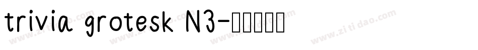 trivia grotesk N3字体转换